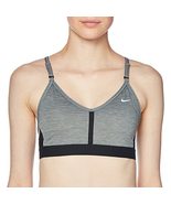 Nike Dri-FIT Indy Women&#39;s Light-Support Padded V-Neck Sports Bra Smoke G... - £25.83 GBP+