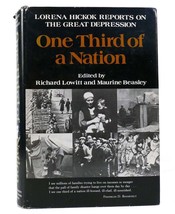 Lorena Hickok ONE THIRD OF A NATION Lorena Hickok Reports on the Great Depressio - $129.95