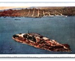 Aerial View Alcatraz Island San Francisco California CA UNP WB Postcard T9 - $4.42