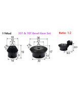 Motor Bevel Gear 0.5/0.8/1/1.5/2/3Mod 90° 1:2 Ratio Pairing Metal Bevel ... - $12.76+