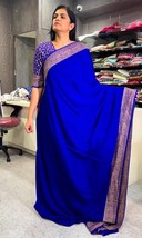 Warm Banarasi Silk Saree with Heavy Zari Weaving || Heavy Zari Weaving Broder Bl - £63.43 GBP