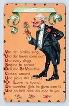 Raphael Tuck Leatherette Valentine Comic Ven Der Birdies Sing DB Postcard N13 - £7.01 GBP