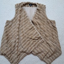 G by Giuliana Rancic Women Brown / Tan Faux Fur Jacket Size 2XL - £17.05 GBP