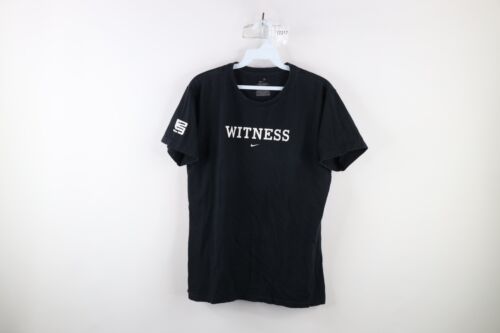 Vintage Nike Lebron James Boys XL Faded Spell Out Mini Swoosh Witness T-Shirt - £19.69 GBP