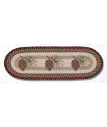 Earth Rugs OP-81 Pinecone Oval Table Runner 13&quot; x 36&quot; - £38.75 GBP