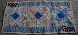 Vintage Child Baby Blanket Quilt Handmade 27x14 Patchwork Antique X - $1,478.85 MXN