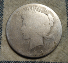 POCKET PIECE 1922 PEACE 90% SILVER DOLLAR POOR WELL WORN LOW BALL CULL S... - $49.00