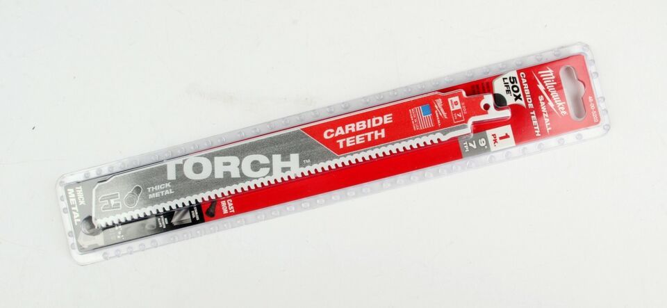 *Milwaukee 48-00-5202 9&quot; 7 TPI Carbide Tooth Metal Cutting SAWZALL Blade... - $9.21