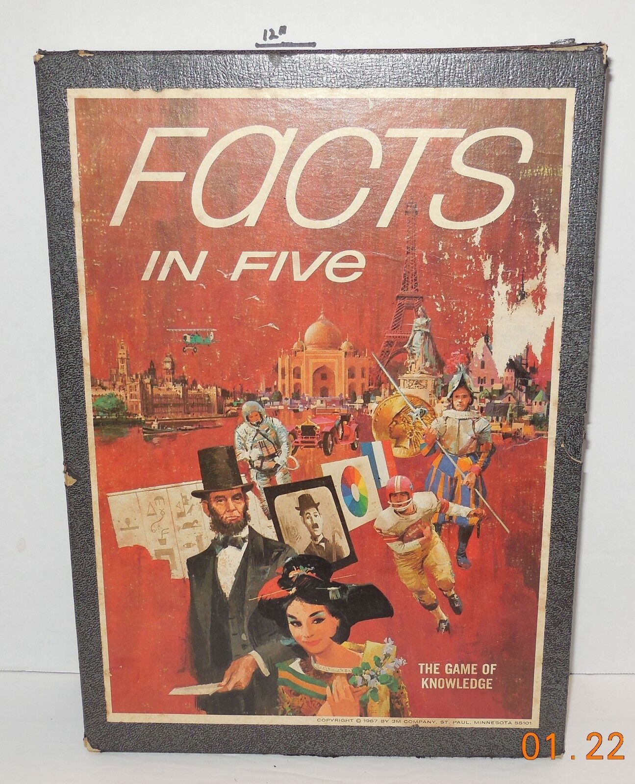 1967 Facts in Five 3M Bookshelf Game of Knowledge COMPLETE vintage - £38.59 GBP