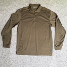 Nike Golf Polo Shirt Adult Medium Olive Green Brown Performance Preppy Outdoor - £14.78 GBP