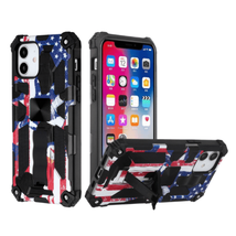 Machine Design Magnetic Kickstand Case Cover American Flag For iPhone 14 Plus - £6.73 GBP
