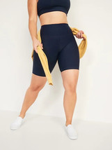 Old Navy High Rise PowerSoft Biker Shorts Womens XS Navy Blue NEW - £19.36 GBP