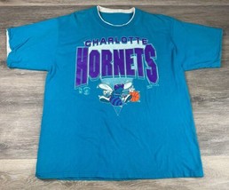 VTG 90s Competitor Charlotte Hornets NBA T-Shirt Mens Large Aqua Teal - £18.10 GBP
