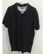 IZOD Polo Shirt Men&#39;s Large Heritage Polo Solid Black Classic Knit - $17.79 CAD