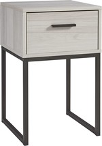 Modern Industrial Nightstand In Natural Beige By Signature Design By Ashley - £82.87 GBP