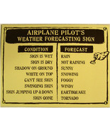 Airplane Pilot&#39;s Weather Forecast Vintage Aviation Porcelain Metal Sign - $919.60 MXN
