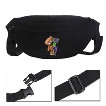 Multifunctional Unisex Waist Bag Outdoor Sports Cute Teddy Bear Pattern Printing - £49.30 GBP