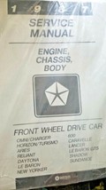 1987 Chrysler Service Manual Complete Set of 3  Engine Chassis Body Wiring - $70.00