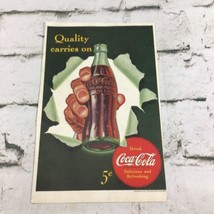 Coca Cola Quality Drink Coke 5 cents 1942 Vintage Print Ad Advertising Art - £7.74 GBP