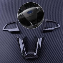 3pcs Fibra de Carbono Estilo Interior Volante Para Ford Focus mk3.5 2015-2018 - £15.91 GBP