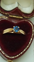 Estate Vintage 14k Gold .25ct Blue Natural Kashmir Sapphire  Ring - £672.56 GBP