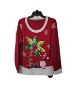 United States Christmas Holiday Pullover Knit Ugly Sweater ~ Sz L ~ Red ... - £25.07 GBP