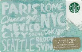 Starbucks 2014 Destinations Collectible Gift Card New No Value - £3.15 GBP