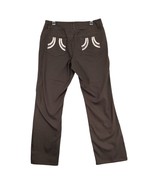 Tribal Women&#39;s 10 Brown Denim Flare Leg Jeans, 35x31 Stretch Country Wes... - $25.00