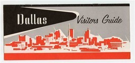 Dallas Texas Visitors Guide Booklet 1950&#39;s - £35.76 GBP