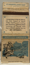 Historic America Cumberland Gap Daniel Boone Vintage Matchbook Cover - £7.88 GBP
