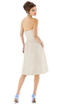 Alfred Sung 580...Cocktail Length, Strapless Dress.....Ivory...Size 10 ....NWT - £67.58 GBP
