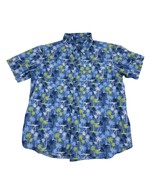 Wonder Nation Boys Hawaiian Tropical Shirt Blue/Green Size L - $184.53 MXN