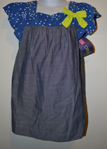  Cherokee Infant Toddler  Chambray Dress Size 4T NW  Hearts - $14.99