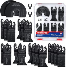 Workpro Oscillating Saw Blades 22 Pieces Quick Release Multitool Accesso... - £48.75 GBP