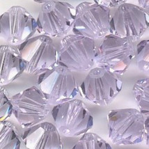 6mm Violet Crystal Swarovski Xilion Beads 5328 ( 72 ) transparent lt purple - $12.00