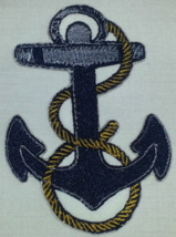 Navy Logo Iron On Patch  - $4.99