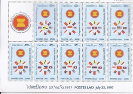 Postes lao stamp sheet thumb200