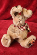 Folk Art Hand Made Brown Bunny Stuffed Animal - £11.79 GBP