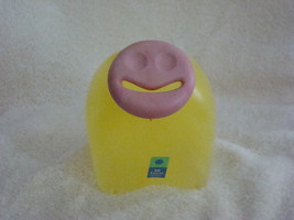 Yellow Plastic Piggy Bank - $8.00