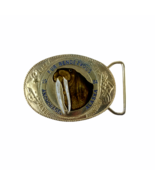 Vintage 1984 Belt Buckle Fur Rendevous Anchorage Alaska Silver Anniversa... - $18.14 CAD
