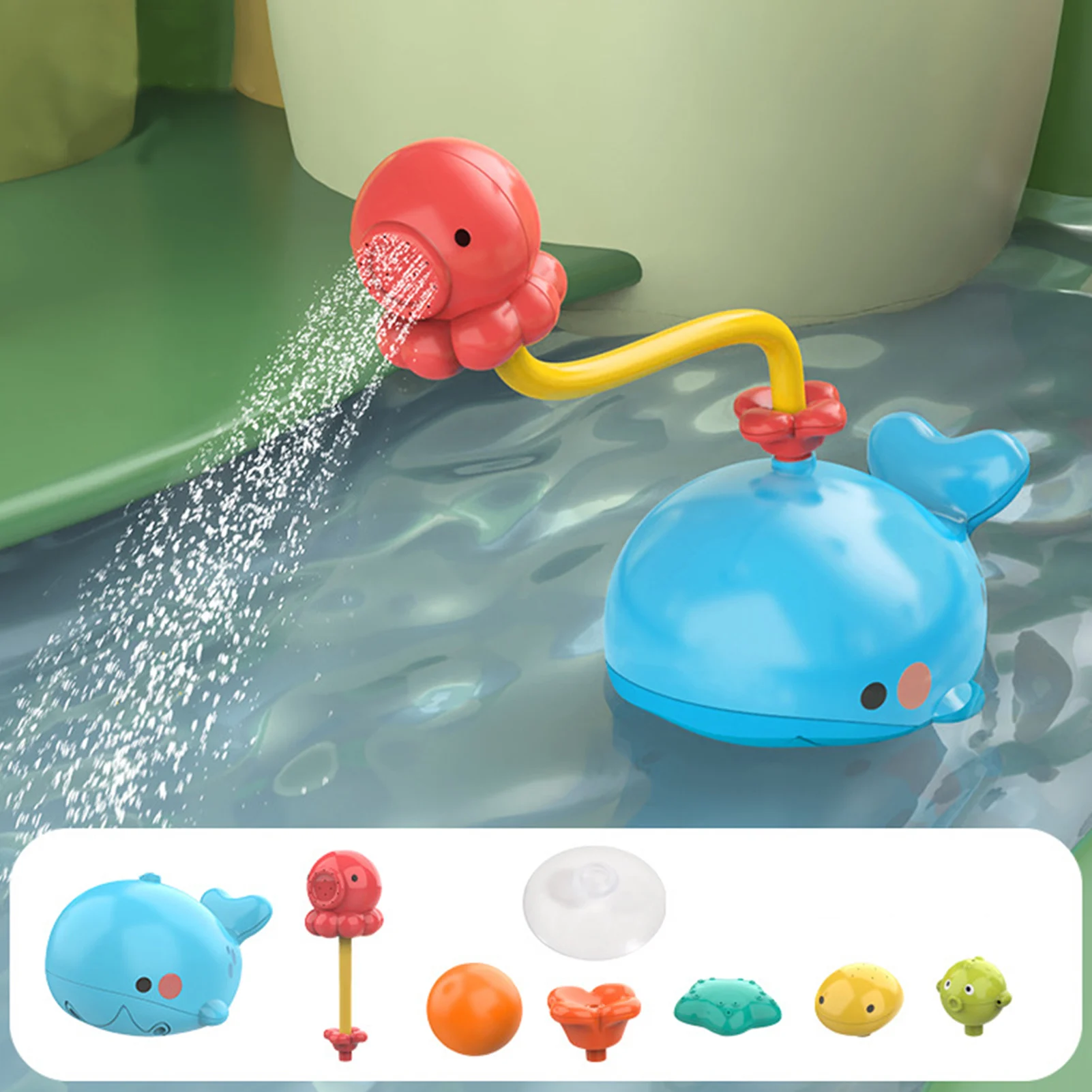 Play Baby Bath Shower Toy Floating Pool Toy With Multi Patterns Shower Octopus S - £39.82 GBP