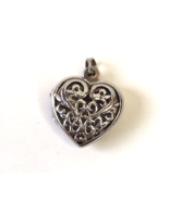 Sterling Silver 925 Filigree Openwork Locket Pendant for Necklace 4.8g - £18.02 GBP