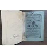 Vecchio documento di viaggio dall&#39;impero tedesco all&#39;impero russo 1895 e... - $1,726.30 MXN