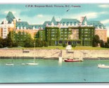 CPR Empress Hotel and Garden Victoria BC Canada UNP DB Postcard Z10 - $2.95