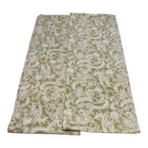 Ridgefield Home 100% Cotton Curtain Panels – Green &amp; White Paisley Print... - $32.00