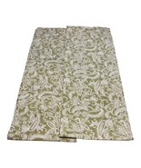 Ridgefield Home 100% Cotton Curtain Panels – Green & White Paisley Print – 80” x - $32.00
