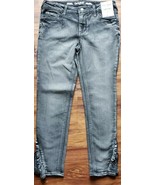 Cat &amp; Jack ~ Girl&#39;s Size 12 ~ Charcoal Gray Jeans ~ Pleated Hem ~ Ruffle - £17.60 GBP