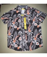 Hurley Short Sleeve Patio Woven Shirt Button Up Men’s M Black W/ Flowers - $381.84 MXN