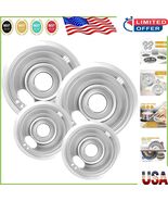 Upgrade Your Kitchen: 4-Piece Drip Pans for GE Electric Burners - Easy C... - $47.54 CAD