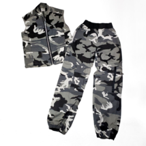 COFFIELD Camouflage Pant Vest S Grey Camo Costume Theater Dress Up Play Show USA - £39.71 GBP
